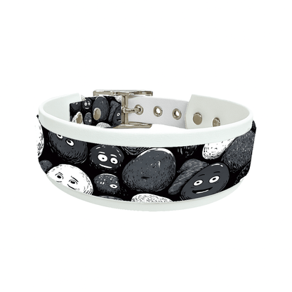 L'atelier du Fourmilier collier double 244 Collier double large pour chien en BioThane® imprimé – Collection pop art– 38/25 mm