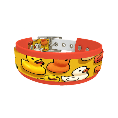 L'atelier du Fourmilier collier double 249 Collier double large pour chien en BioThane® imprimé – Collection animaux pop/kawaii – 38/25 mm