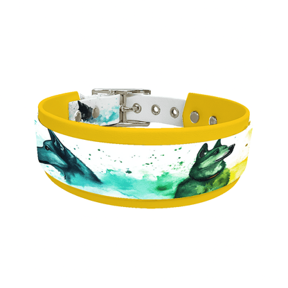 L'atelier du Fourmilier collier double 255 Collier double large pour chien en BioThane® imprimé – Collection chiens– 38/25 mm
