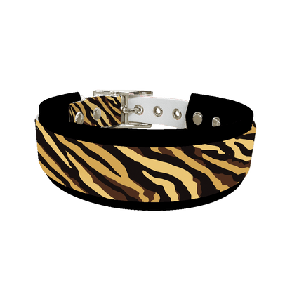 L'atelier du Fourmilier collier double 267 Collier double large pour chien en BioThane® imprimé – Collection fourrures et pelages – 38/25 mm