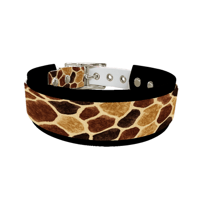 L'atelier du Fourmilier collier double 269 Collier double large pour chien en BioThane® imprimé – Collection fourrures et pelages – 38/25 mm