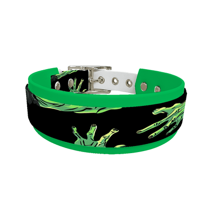 L'atelier du Fourmilier collier double 279 Collier double large pour chien en BioThane® imprimé – Collection Halloween– 38/25 mm