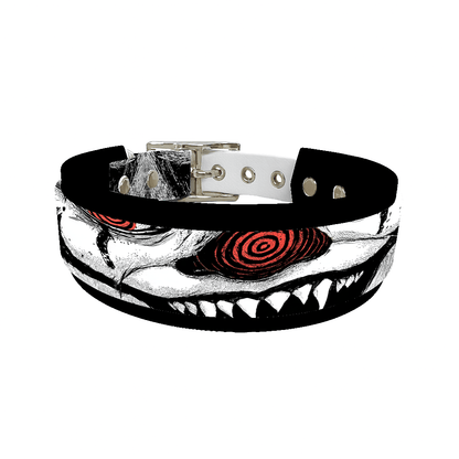 L'atelier du Fourmilier collier double 283 Collier double large pour chien en BioThane® imprimé – Collection Halloween– 38/25 mm