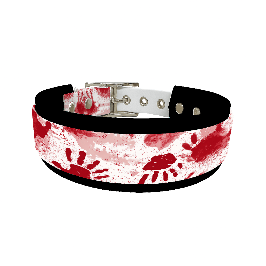 L'atelier du Fourmilier collier double 284 Collier double large pour chien en BioThane® imprimé – Collection Halloween– 25/19 mm