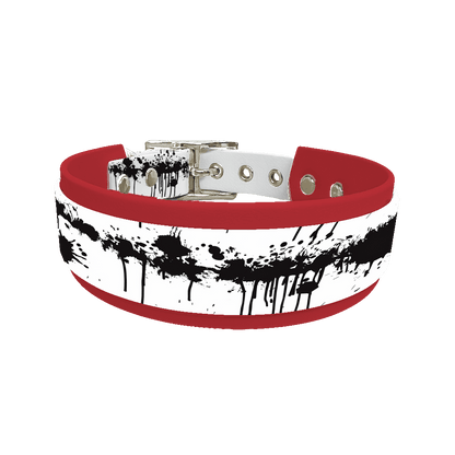 L'atelier du Fourmilier collier double 300 Collier double large pour chien en BioThane® imprimé – Collection abstrait – 38/25 mm