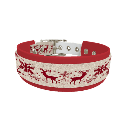 L'atelier du Fourmilier collier double 307 Colliers doubles pour chien – Collection Hiver & Noël (25 mm / 38 mm)