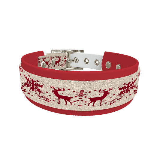 L'atelier du Fourmilier collier double 307 Colliers doubles pour chien – Collection Hiver & Noël (25 mm / 38 mm)