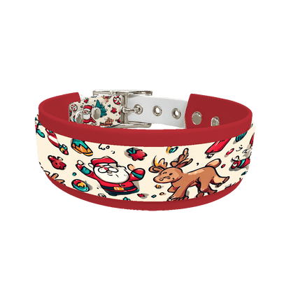 L'atelier du Fourmilier collier double 308 Colliers doubles pour chien – Collection Hiver & Noël (25 mm / 38 mm)