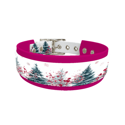 L'atelier du Fourmilier collier double 309 Colliers doubles pour chien – Collection Hiver & Noël (25 mm / 38 mm)