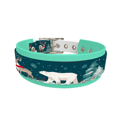 L'atelier du Fourmilier collier double 318 Colliers doubles pour chien – Collection Hiver & Noël (25 mm / 38 mm)