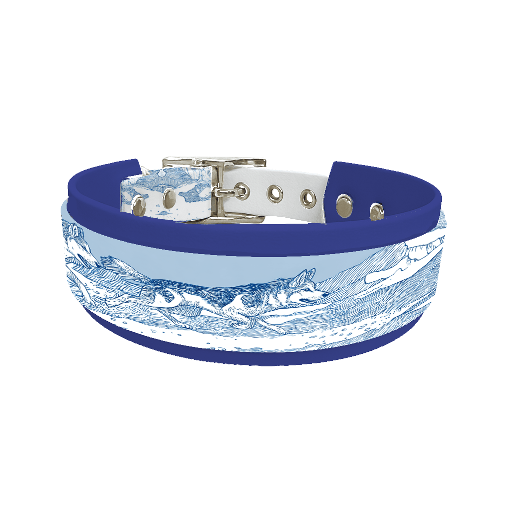 L'atelier du Fourmilier collier double 328 Colliers doubles pour chien – Collection Hiver & Noël (25 mm / 38 mm)