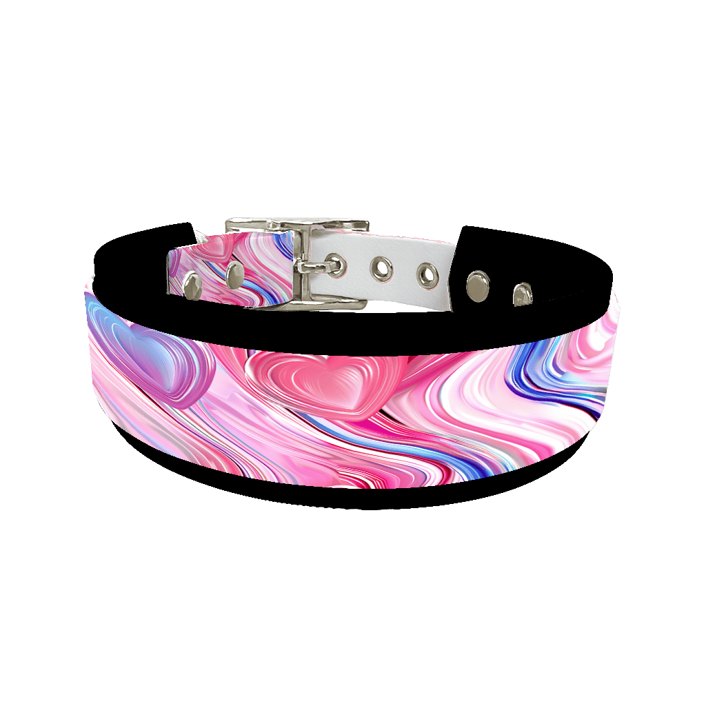 L'atelier du Fourmilier collier double 345 Colliers doubles pour chien – Collection Saint-Valentin (25 mm / 38 mm)