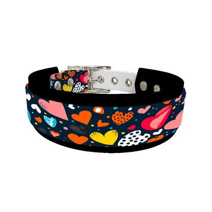 L'atelier du Fourmilier collier double 346 Colliers doubles pour chien – Collection Saint-Valentin (25 mm / 38 mm)