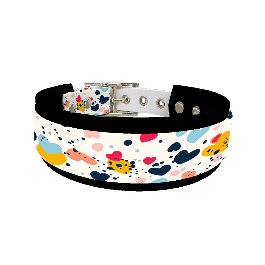 L'atelier du Fourmilier collier double 347 Colliers doubles pour chien – Collection Saint-Valentin (25 mm / 38 mm)