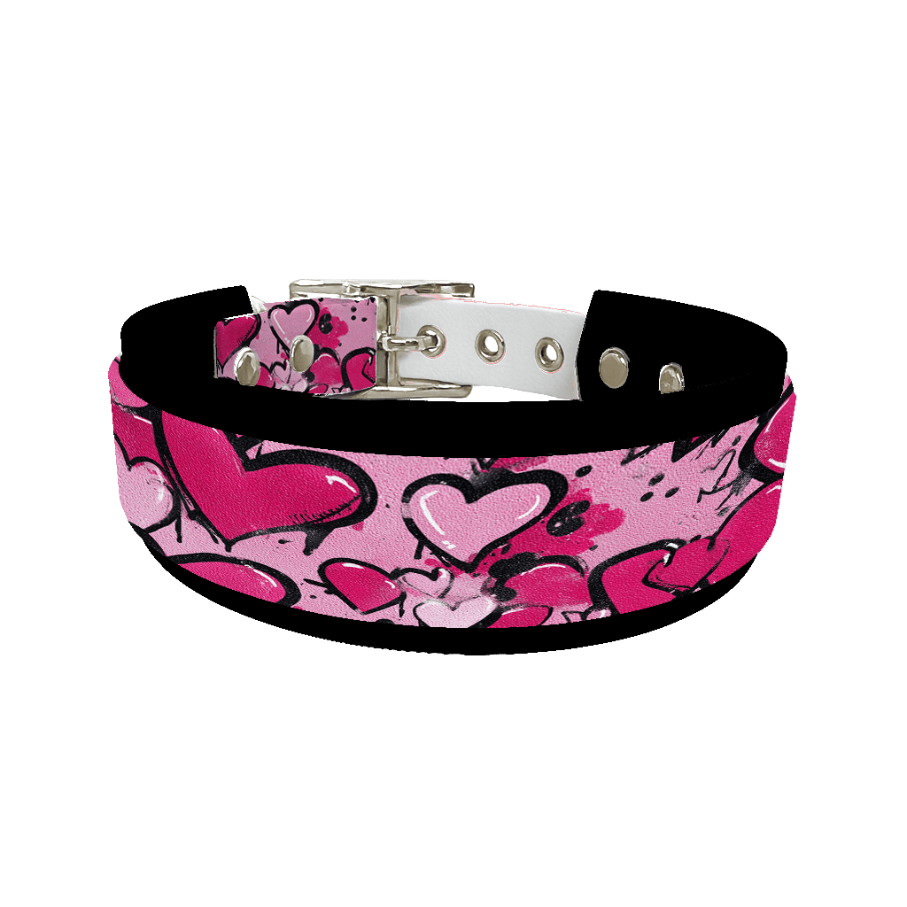 L'atelier du Fourmilier collier double 355 Colliers doubles pour chien – Collection Saint-Valentin (25 mm / 38 mm)