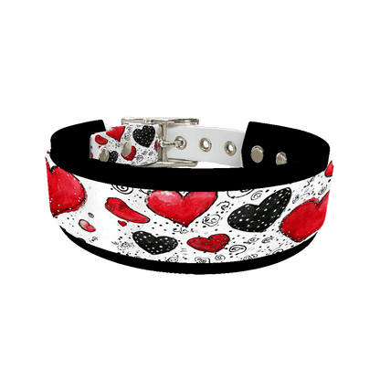 L'atelier du Fourmilier collier double 356 Colliers doubles pour chien – Collection Saint-Valentin (25 mm / 38 mm)