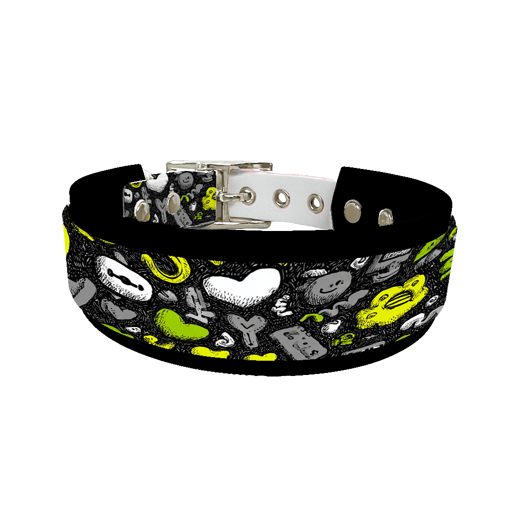 L'atelier du Fourmilier collier double 357 Colliers doubles pour chien – Collection Saint-Valentin (25 mm / 38 mm)