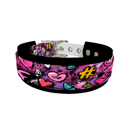 L'atelier du Fourmilier collier double 358 Colliers doubles pour chien – Collection Saint-Valentin (25 mm / 38 mm)