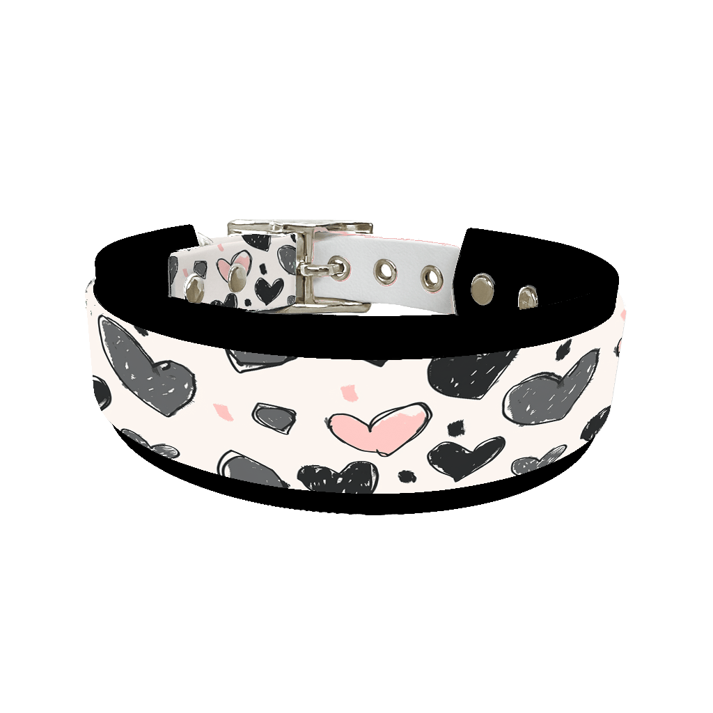 L'atelier du Fourmilier collier double 364 Colliers doubles pour chien – Collection Saint-Valentin (25 mm / 38 mm)