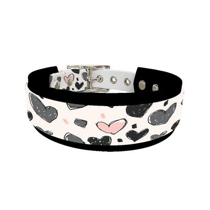 L'atelier du Fourmilier collier double 364 Colliers doubles pour chien – Collection Saint-Valentin (25 mm / 38 mm)