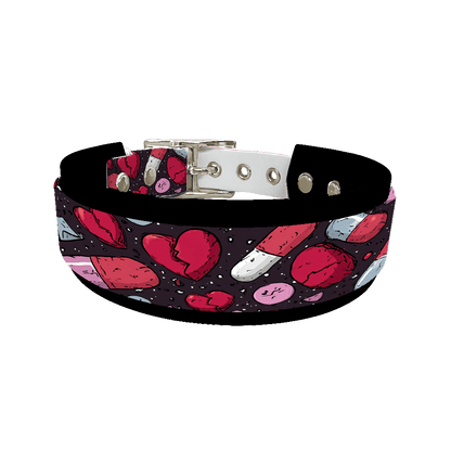 L'atelier du Fourmilier collier double 366 Colliers doubles pour chien – Collection Saint-Valentin (25 mm / 38 mm)