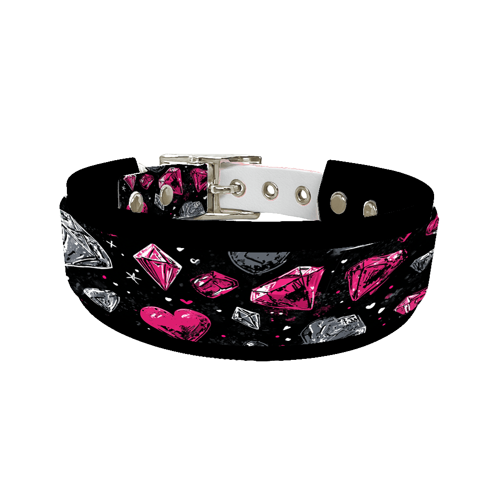 L'atelier du Fourmilier collier double 368 Colliers doubles pour chien – Collection Saint-Valentin (25 mm / 38 mm)