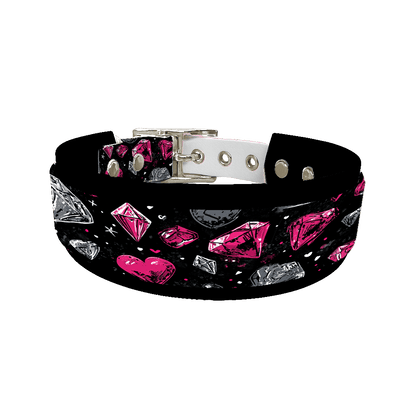 L'atelier du Fourmilier collier double 368 Colliers doubles pour chien – Collection Saint-Valentin (25 mm / 38 mm)