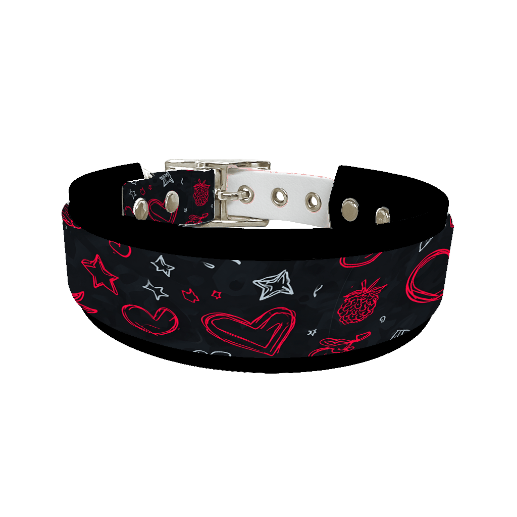 L'atelier du Fourmilier collier double 370 Colliers doubles pour chien – Collection Saint-Valentin (25 mm / 38 mm)
