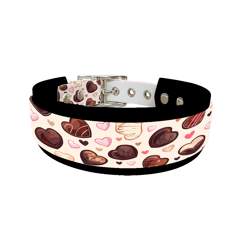 L'atelier du Fourmilier collier double 376 Colliers doubles pour chien – Collection Saint-Valentin (25 mm / 38 mm)