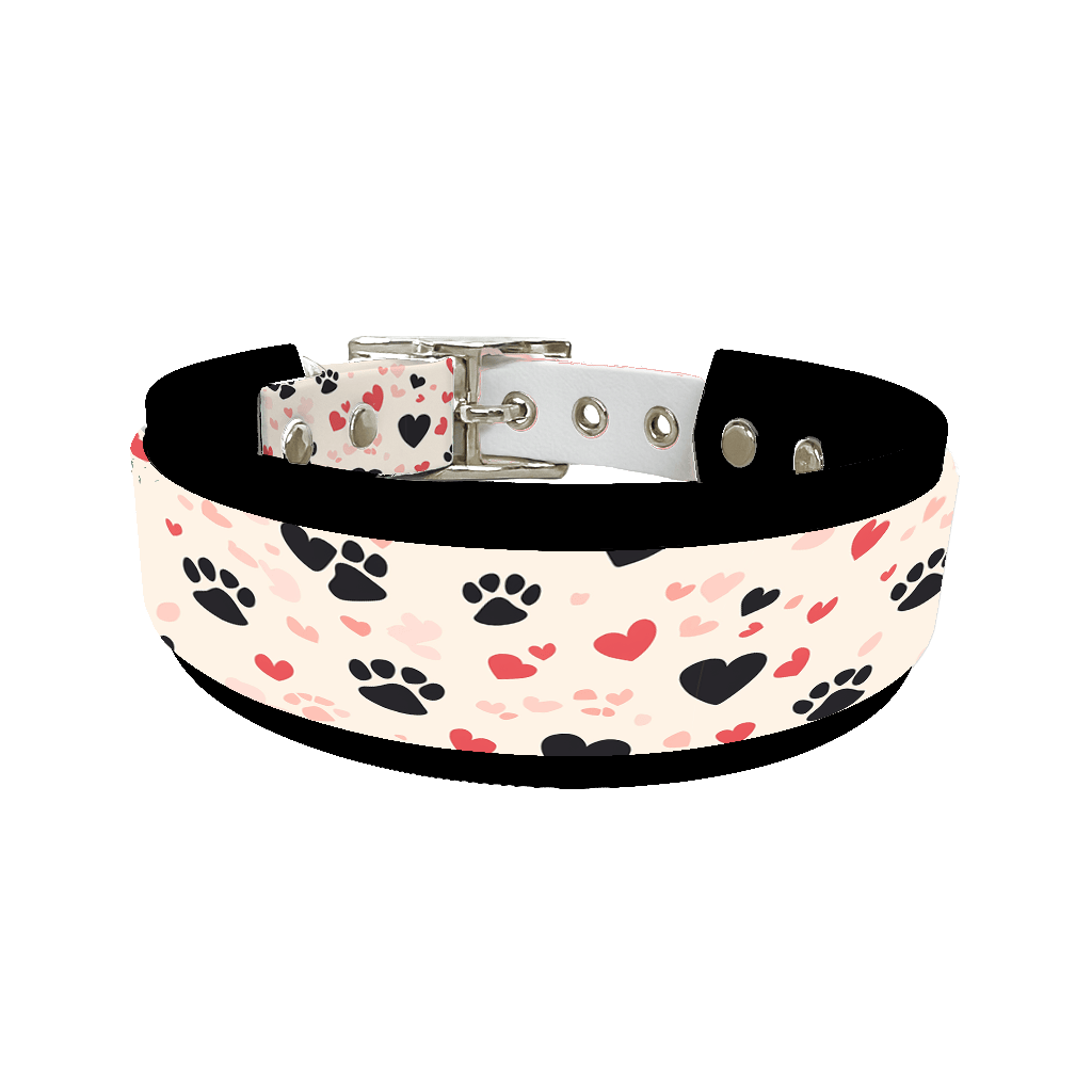 L'atelier du Fourmilier collier double 378 Colliers doubles pour chien – Collection Saint-Valentin (25 mm / 38 mm)