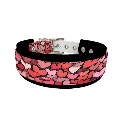 L'atelier du Fourmilier collier double 379 Colliers doubles pour chien – Collection Saint-Valentin (25 mm / 38 mm)