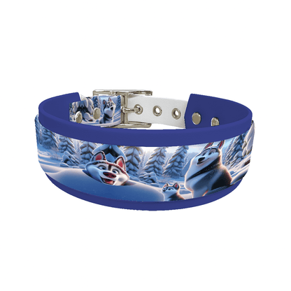 L'atelier du Fourmilier collier double 40 Collier double large pour chien en BioThane® imprimé – Collection chiens– 38/25 mm