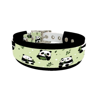 L'atelier du Fourmilier collier double 404 Collier double large pour chien en BioThane® imprimé – Collection animaux pop/kawaii – 38/25 mm