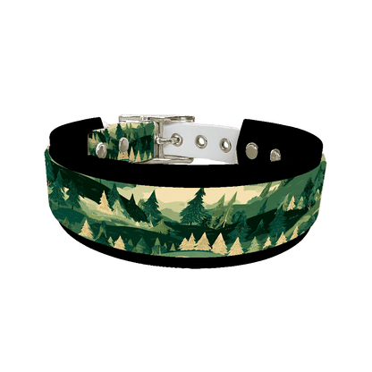 L'atelier du Fourmilier collier double 411 Collier double large pour chien en BioThane® imprimé – Collection paysage– 25/19 mm