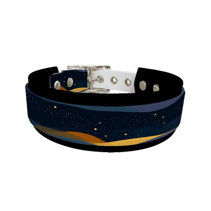 L'atelier du Fourmilier collier double 415 Collier double large pour chien en BioThane® imprimé – Collection paysage– 38/25 mm
