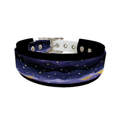 L'atelier du Fourmilier collier double 417 Collier double large pour chien en BioThane® imprimé – Collection paysage– 38/25 mm