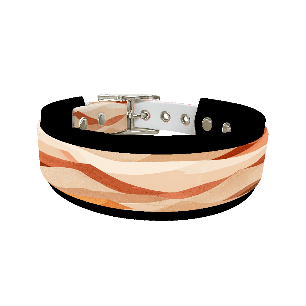 L'atelier du Fourmilier collier double 419 Collier double large pour chien en BioThane® imprimé – Collection paysage– 38/25 mm