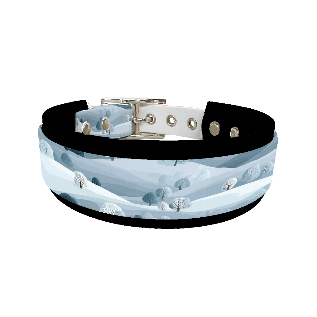 L'atelier du Fourmilier collier double 420 Collier double large pour chien en BioThane® imprimé – Collection paysage– 38/25 mm