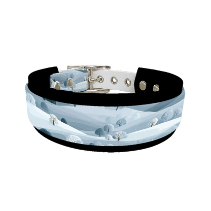 L'atelier du Fourmilier collier double 420 Collier double large pour chien en BioThane® imprimé – Collection paysage– 38/25 mm
