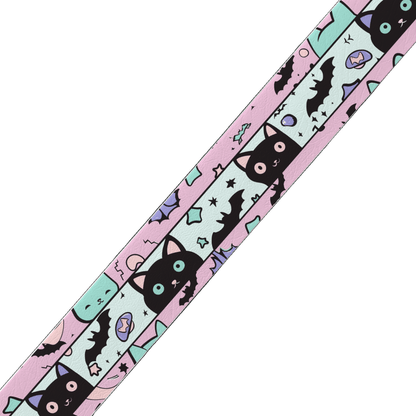 L'atelier du Fourmilier collier double Collier double large pour chien en BioThane® imprimé – Collection Halloween– 38/25 mm