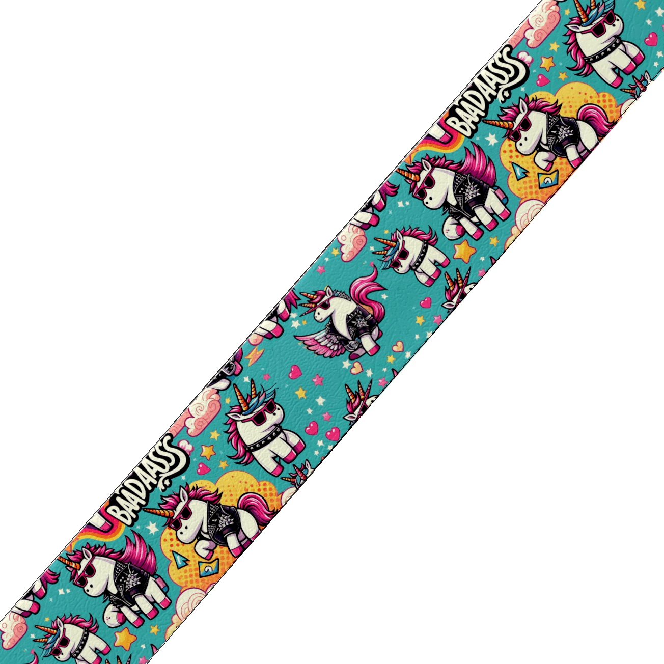 L'atelier du Fourmilier collier double Collier double large pour chien en BioThane® imprimé – Collection monstres et créatures imaginaires– 38/25 mm