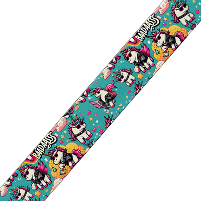 L'atelier du Fourmilier collier double Collier double large pour chien en BioThane® imprimé – Collection monstres et créatures imaginaires– 38/25 mm