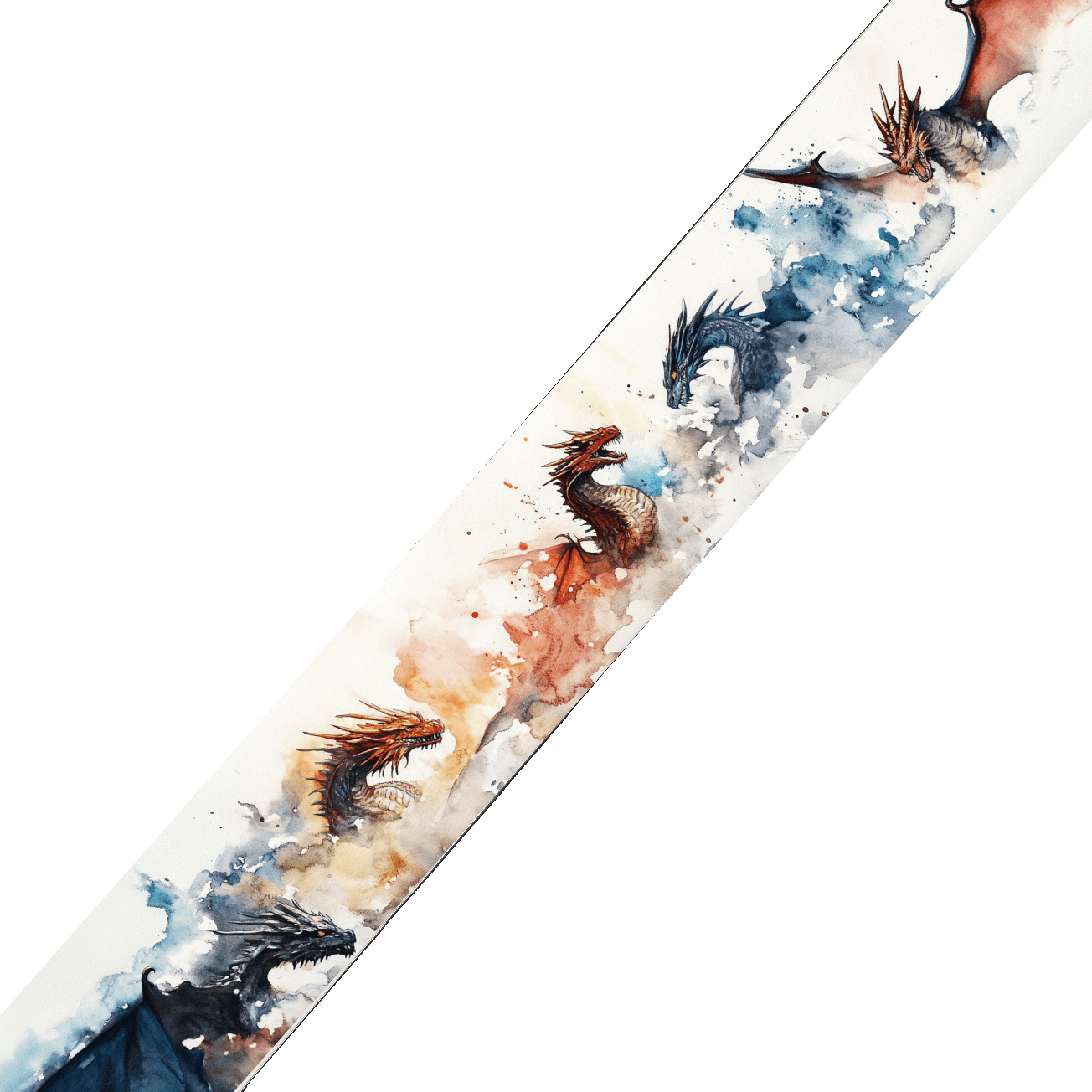 L'atelier du Fourmilier collier double Collier double large pour chien en BioThane® imprimé – Collection monstres et créatures imaginaires– 38/25 mm