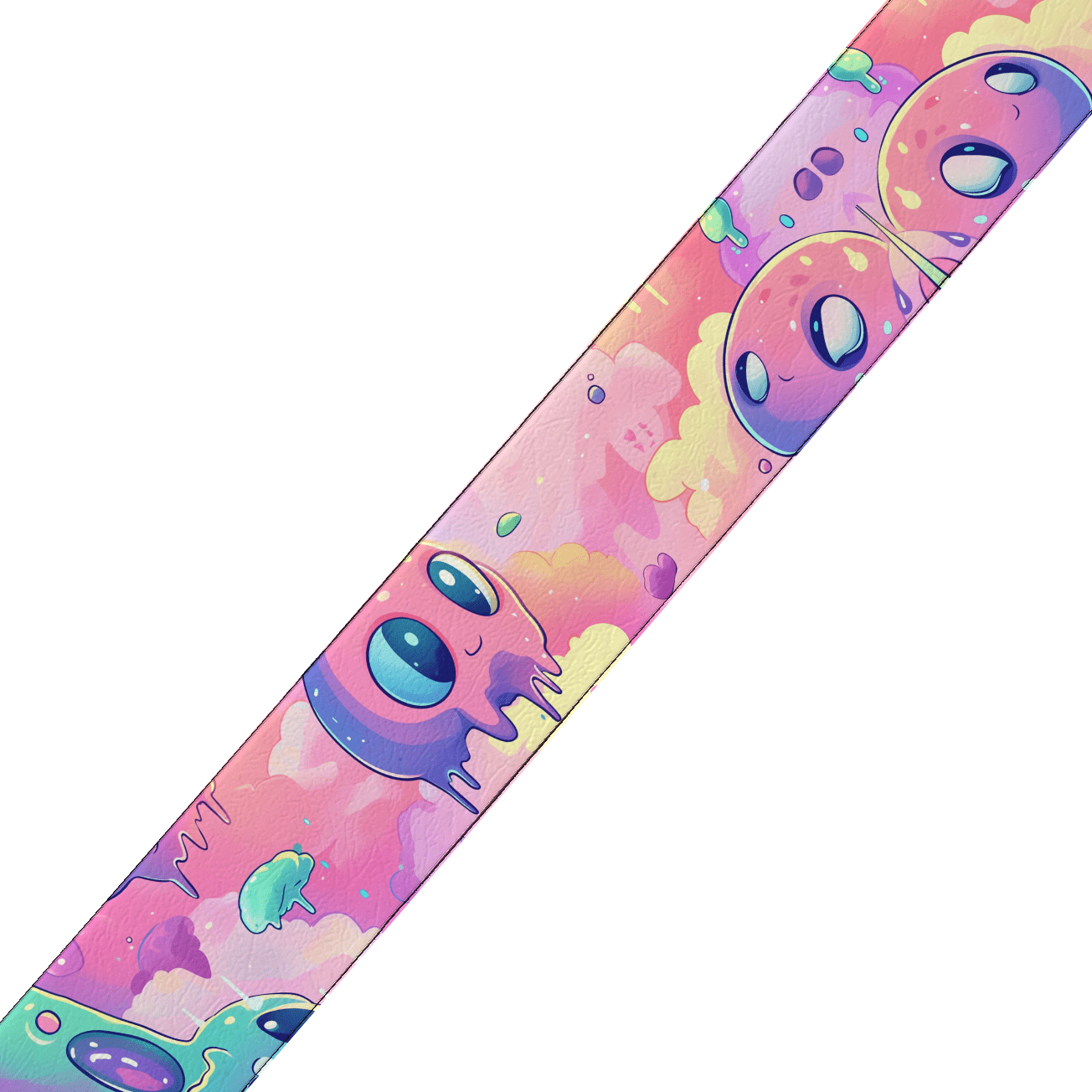 L'atelier du Fourmilier collier double Collier double large pour chien en BioThane® imprimé – Collection monstres et créatures imaginaires– 38/25 mm