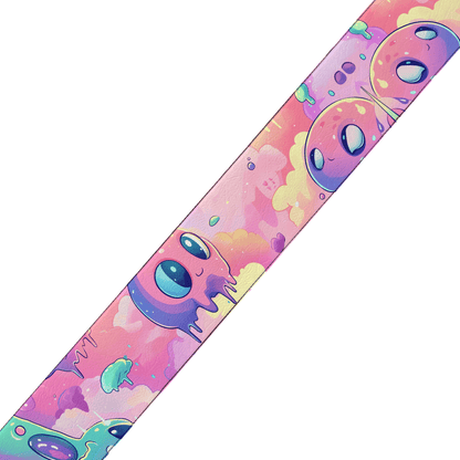 L'atelier du Fourmilier collier double Collier double large pour chien en BioThane® imprimé – Collection monstres et créatures imaginaires– 38/25 mm