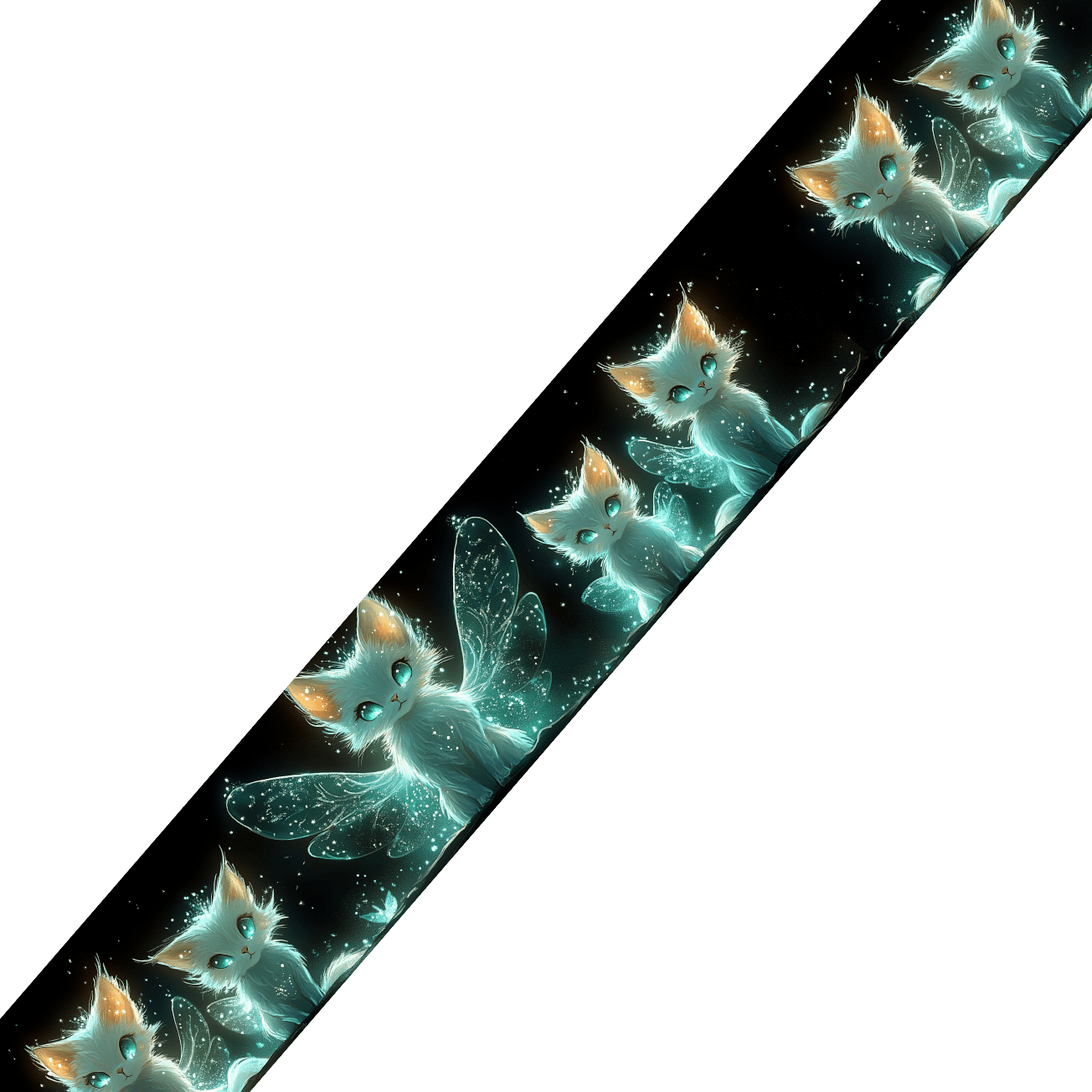 L'atelier du Fourmilier collier double Collier double large pour chien en BioThane® imprimé – Collection monstres et créatures imaginaires– 38/25 mm