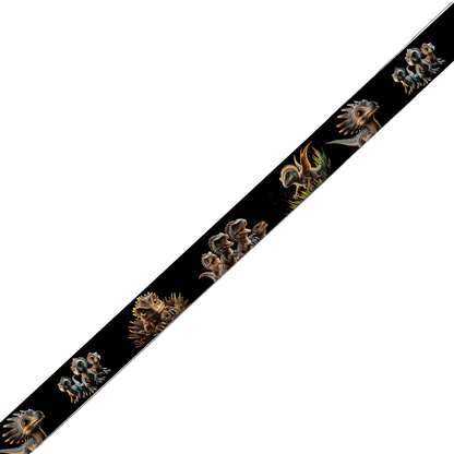 L'atelier du Fourmilier collier double Collier double large pour chien en BioThane® imprimé – Collection monstres et créatures imaginaires– 38/25 mm