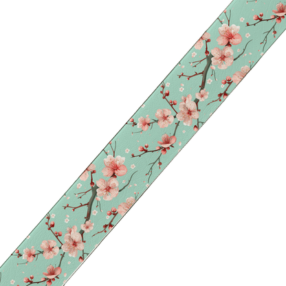 L'atelier du Fourmilier collier double Collier double large pour chien en BioThane® imprimé – Collection plantes et fleurs – 38/25 mm