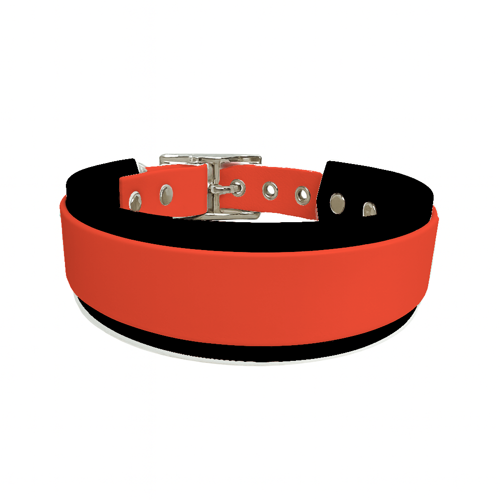 L'atelier du Fourmilier collier double Collier Large double en BioThane® – 38 mm / 25 mm – coloris personnalisable