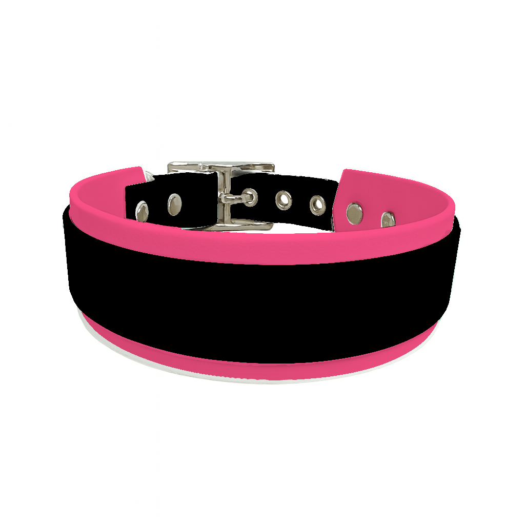 L'atelier du Fourmilier collier double Collier Large double en BioThane® – 38 mm / 25 mm – coloris personnalisable